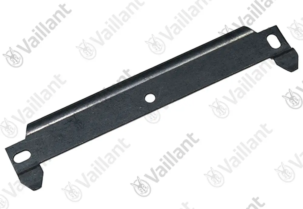 Vaillant Halterteil aus Metall, flach und rechteckig, mit zwei Aufhängelöchern an den Enden zur Befestigung.